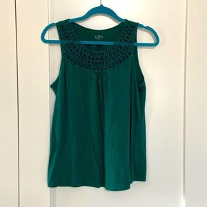 Loft Lacy Jersey Shell